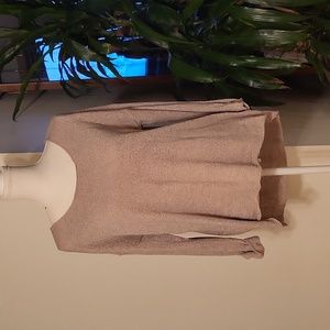 Divided by H&M Taupe Knit Sweaters Boatneck 3/4 Sleeves Short Long